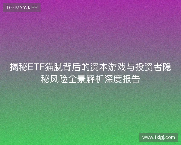 揭秘ETF猫腻背后的资本游戏与投资者隐秘风险全景解析深度报告
